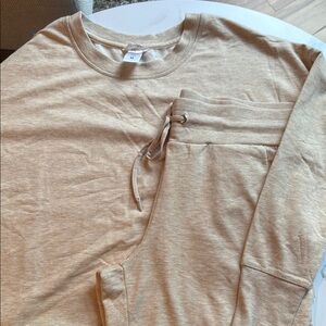 Tan Sweatshirt and Joggers Set